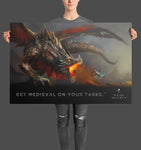 Dragon Battle Poster - Get Medieval...